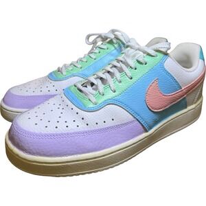 Nike Court Vision Low Easter Pastel Multi-Color Womens 9 Sneakers CD5434-100